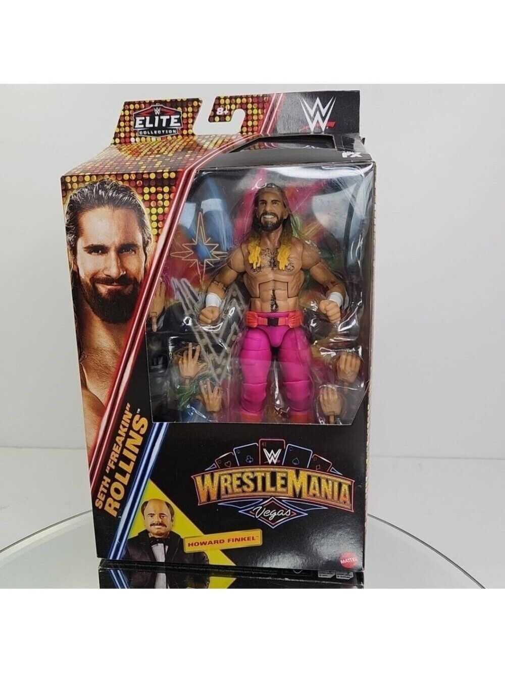 WWE WrestleMania Elite Seth Rollin Action Figure Damaged Box, New Sealed